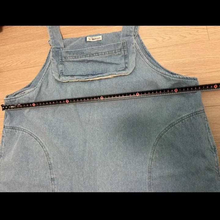 [BUNJANG] 르드망 Denim Pinafore Dress / 르드망 브랜드 청 멜빵 원피스 나시 667788정도 사이즈