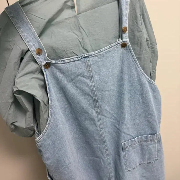 [BUNJANG] 르드망 Denim Pinafore Dress / 르드망 브랜드 청 멜빵 원피스 나시 667788정도 사이즈