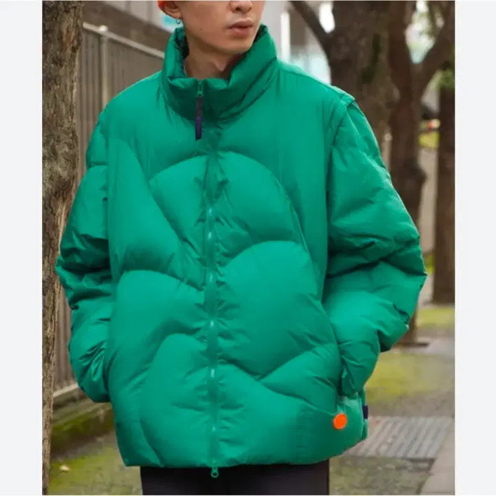 [BUNJANG] Puma x P.A.M Puffer Jacket Green L / 푸마 x p.a.m 푸퍼 자켓 패딩 그린 L