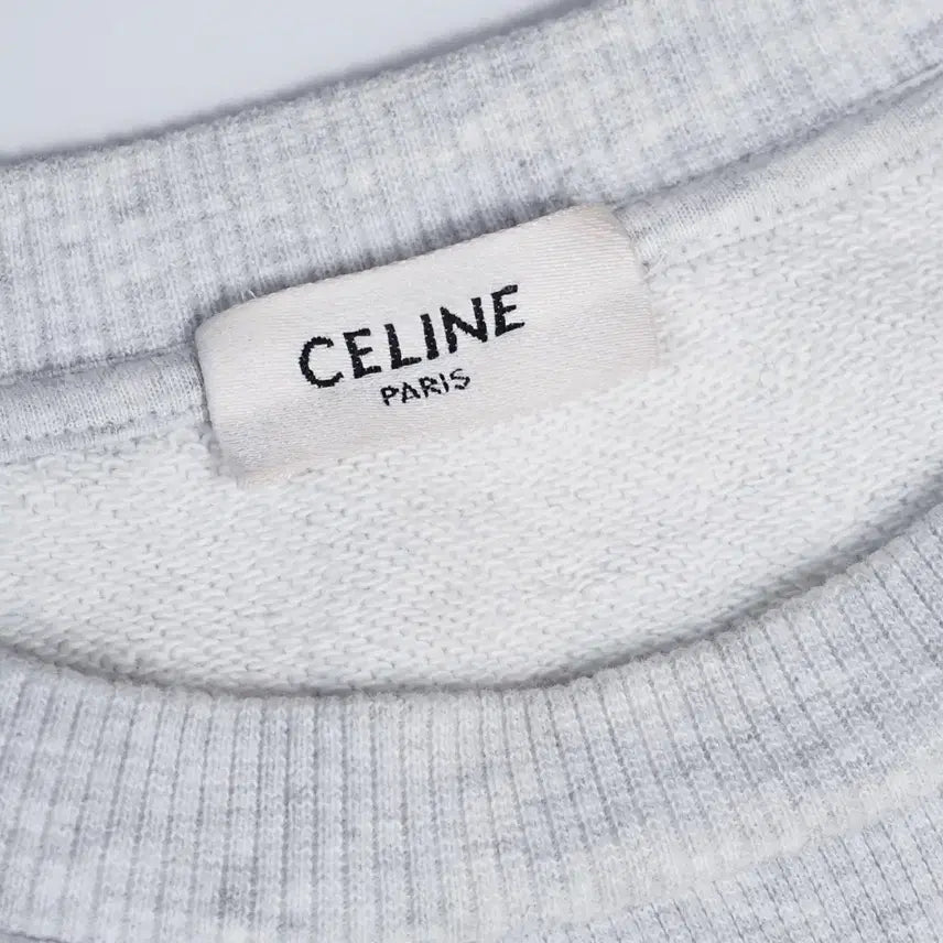 [BUNJANG] Celine Varsity Logo Cropped Sweatshirt / 셀린느 바시티 로고 크롭 스웻셔츠