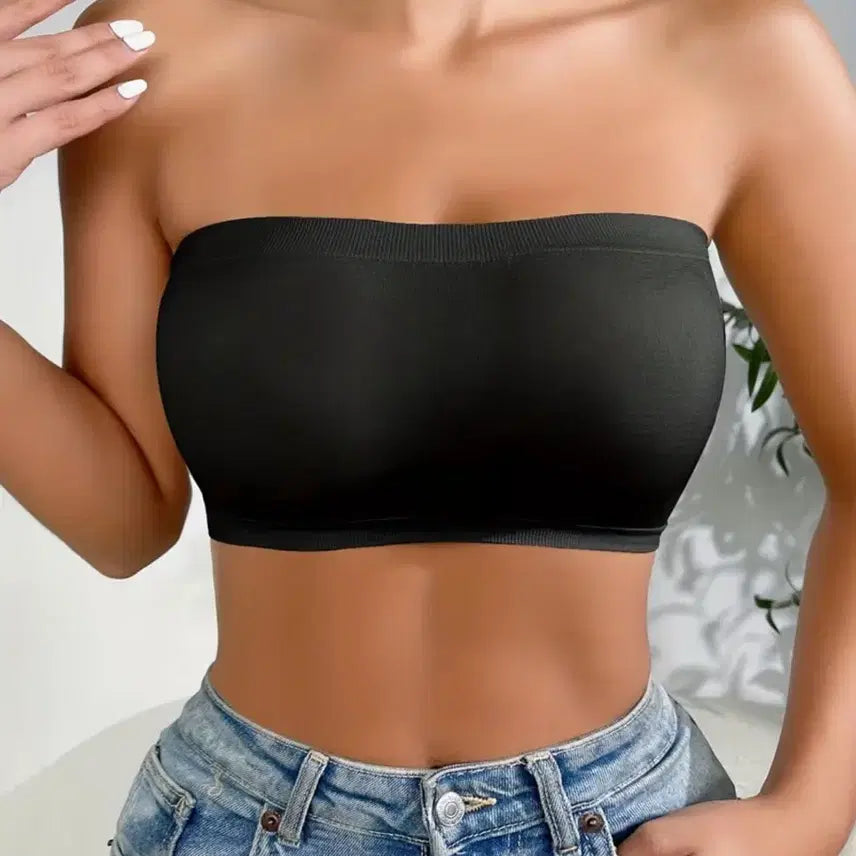 [BUNJANG] Black Straight-Cut Bra / 블랙 검정 브라 M 사이즈 일자형