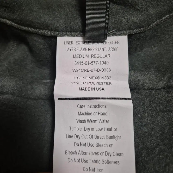 [BUNJANG] US Military FR Polartec Jacket M-R / 미군 FR 난염 폴라텍 자켓 M-R 105