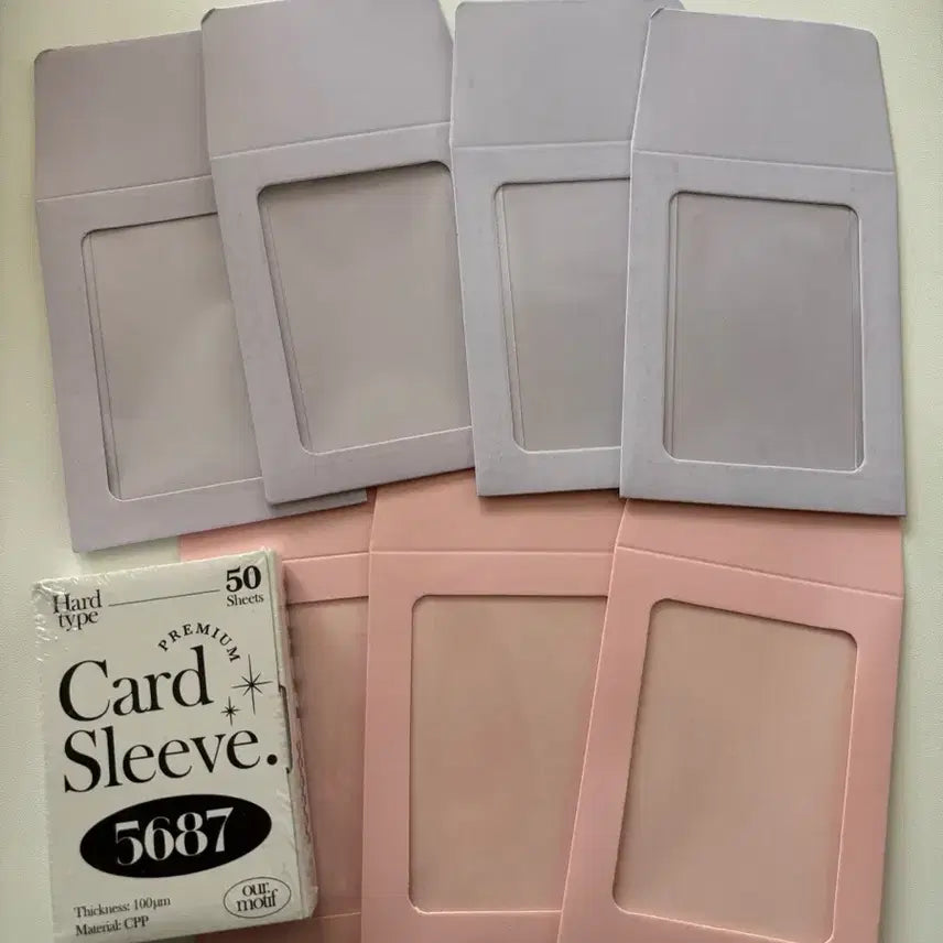 [SOLD OUT] [BUNJANG] Photocard Protective Case Sleeves Set / 포카포장 케이스 봉투+슬리브 50매