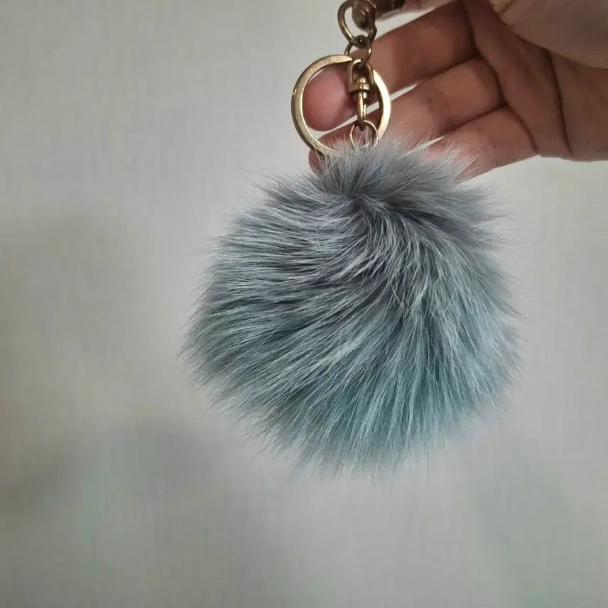 [BUNJANG] Real Fox Fur Pom-Pom Keyring / 새제품 / 리얼 폭스퍼 키링 / 폼폼 키링 / 폭스털볼 가방 장식고리 /