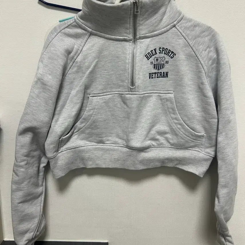[BUNJANG] H.DEX Crop Sweatshirt Grey S / 에이치덱스 크롭 맨투맨 그레이S