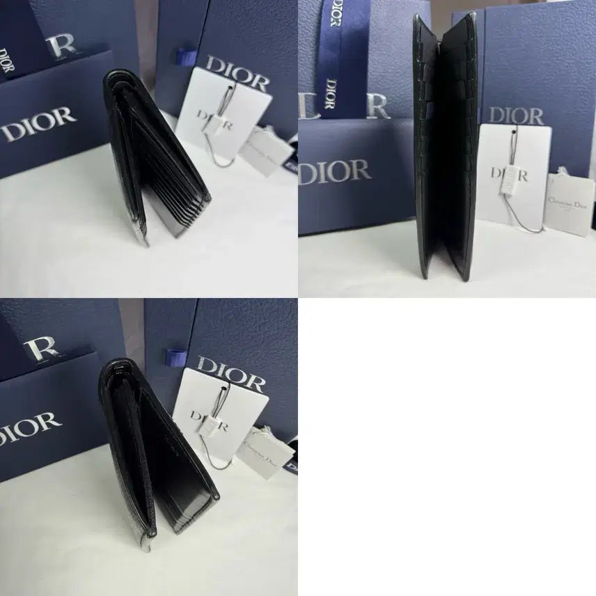 [BUNJANG] Dior CD Diamond Vertical Long Wallet / [22SS,풀구성/단종]디올 CD 다이아몬드 캔버스 버티컬 장지갑 블랙