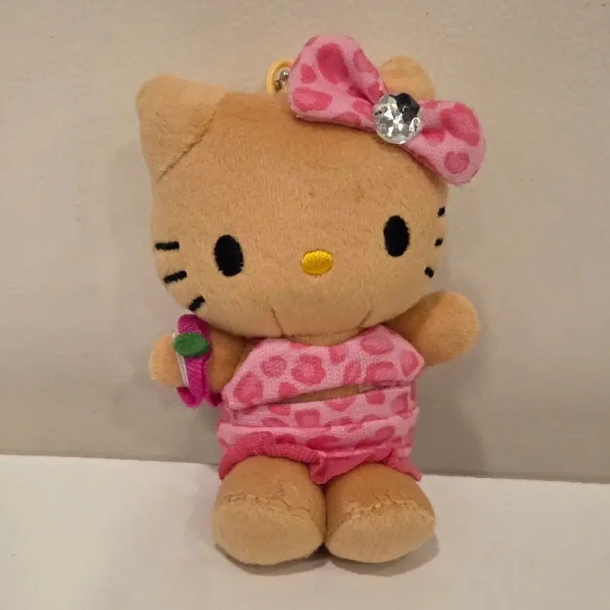 [BUNJANG] Hello Kitty Floral Bikini Doll Keychain / 헬로키티 꽃무늬 비키니 인형 키링