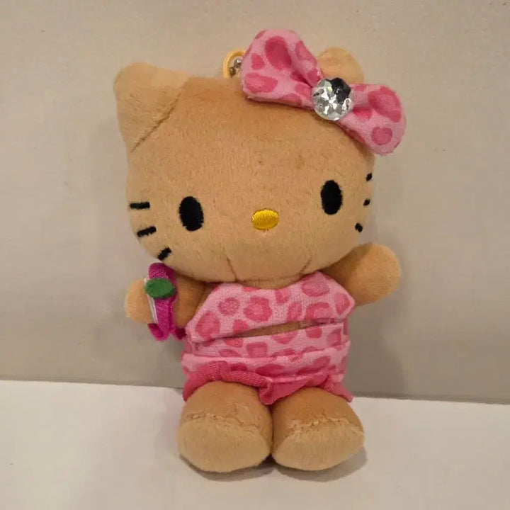 [BUNJANG] Hello Kitty Floral Bikini Doll Keychain / 헬로키티 꽃무늬 비키니 인형 키링