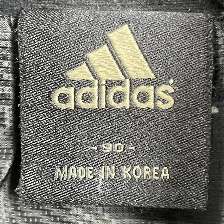 [BUNJANG] Adidas Black Gold Three Stripes Padded Jacket / 아디다스 블랙 금장 삼선 패딩 자켓