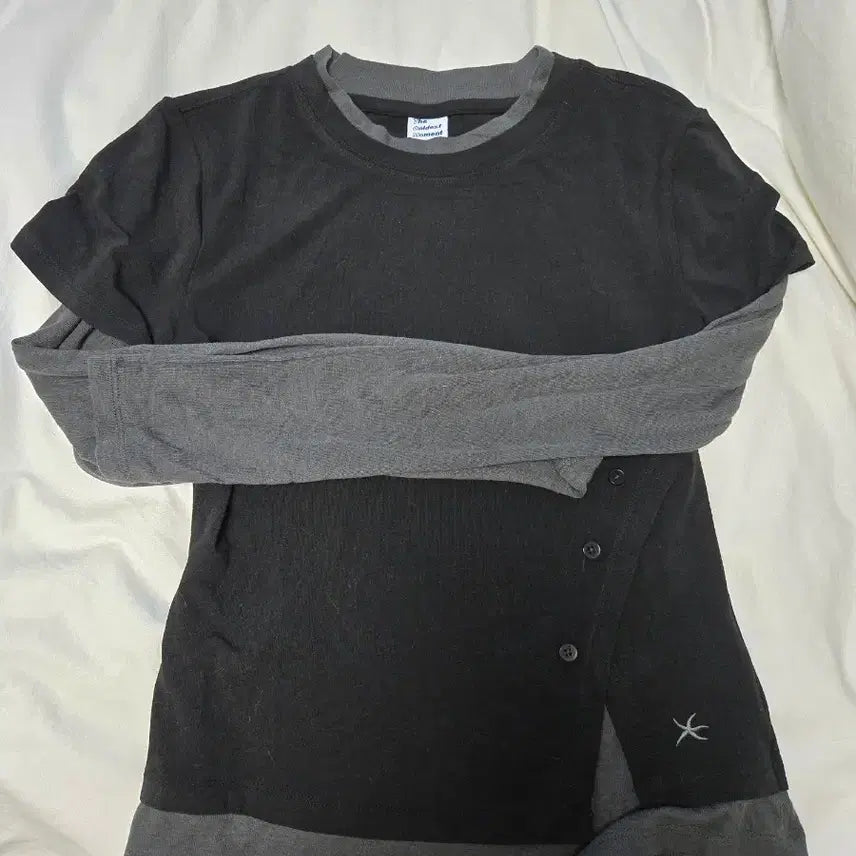 [BUNJANG] The Coldest Moment Layered Button Long Sleeve Shirt / 더콜디스트모먼트 TCM layered button long sleeve