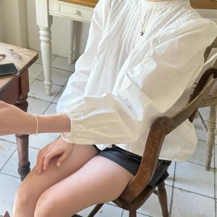 [BUNJANG] Basic Pintuck Blouse / 베이직 핀턱 블라우스