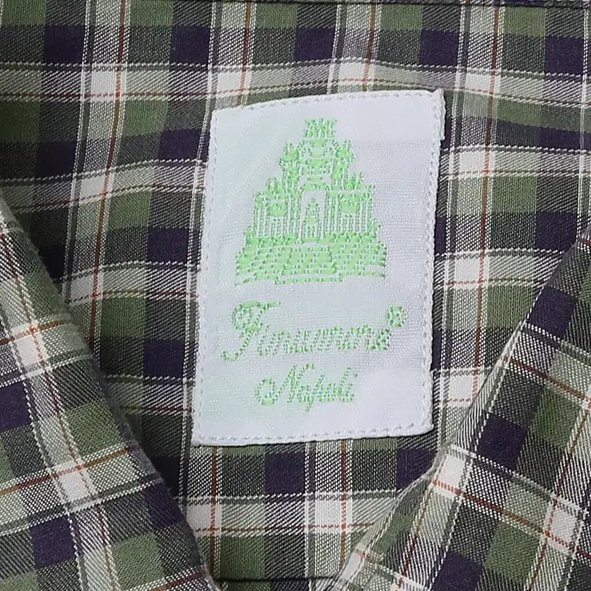 [BUNJANG] Finamore 1925 Napoli Check Handmade Shirt / 피나모레 [Finamore 1925] 나폴리 체크 핸드메이드 셔츠