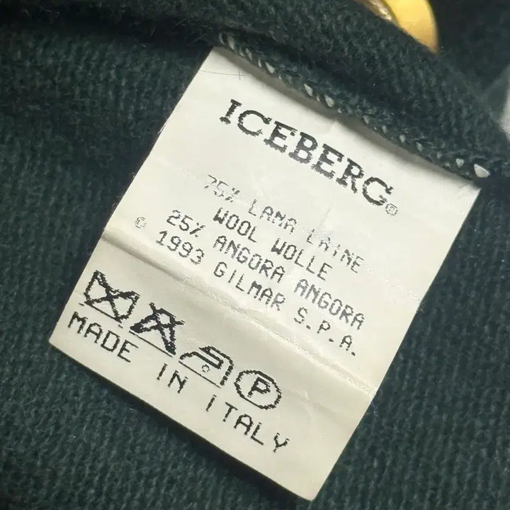 [BUNJANG] Iceberg Vintage Pattern Gold Button Cardigan / Iceberg 빈티지 패턴 금장 가디건