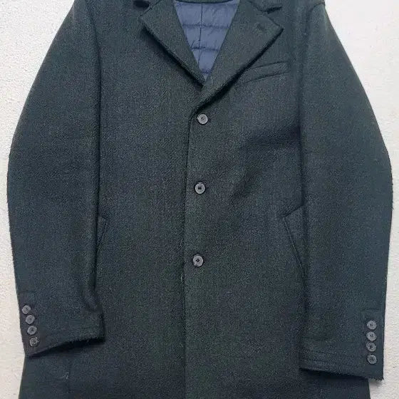 [BUNJANG] Allegri Goose Down Liner Wool Coat (Dark Green) / 알레그리 구스다운 라이너 울 코트 (다크그린/52)