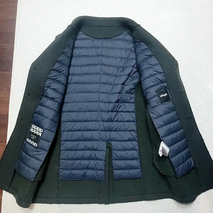 [BUNJANG] Allegri Goose Down Liner Wool Coat (Dark Green) / 알레그리 구스다운 라이너 울 코트 (다크그린/52)