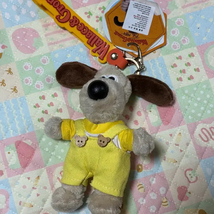 [BUNJANG] Gromit Overalls Doll Keychain / 멜빵 그로밋 인형 키링