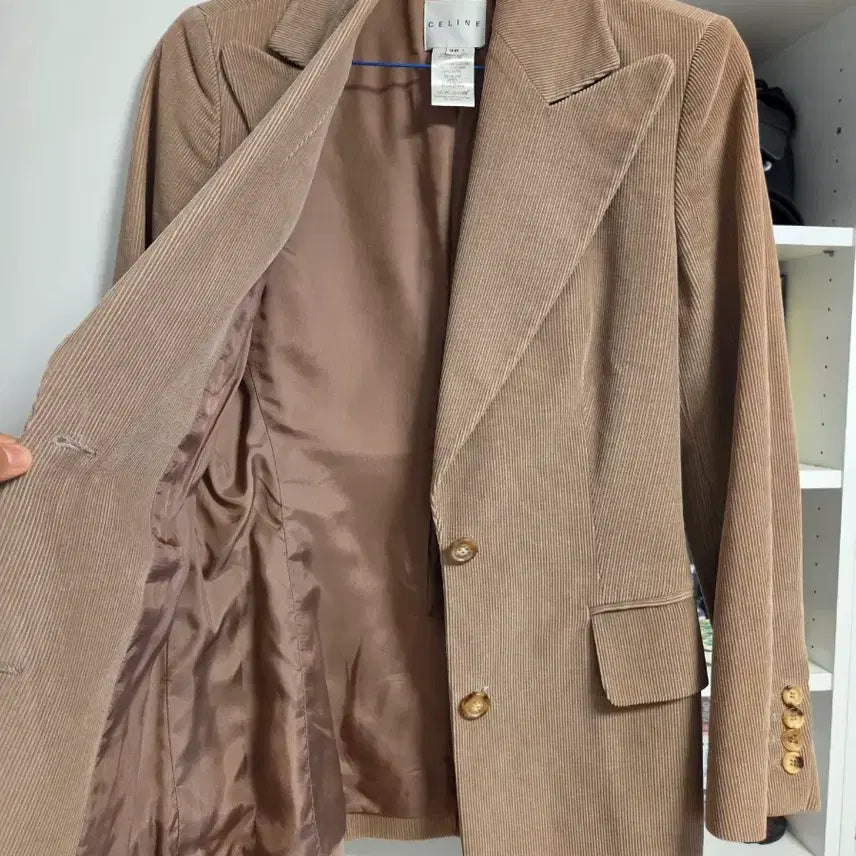 [BUNJANG] Celine Corduroy Jacket Brown 36 / 셀린느 코듀로이 자켓 브라운 36