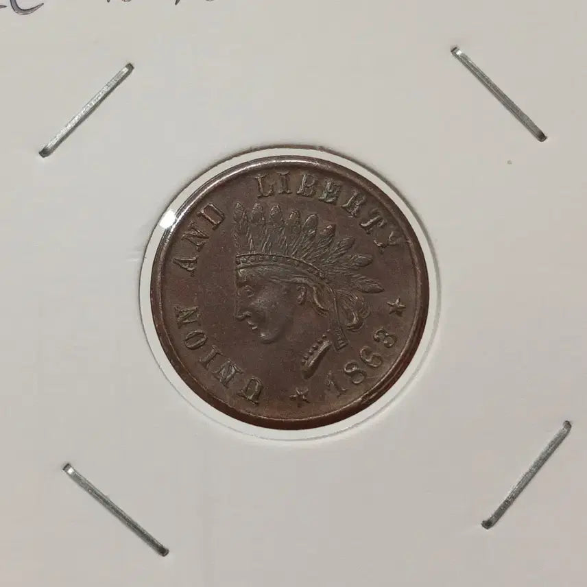 [BUNJANG] 1863 US Liberty Indian Head Token / 미국 1863년 시민혁명 1country 희소 토큰