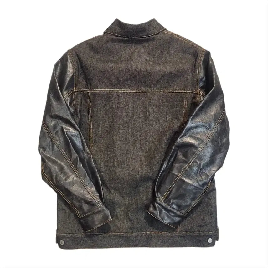[BUNJANG] Corefighter Shearling Lined Denim Leather Jacket / Core fighter 양털 데님 자켓