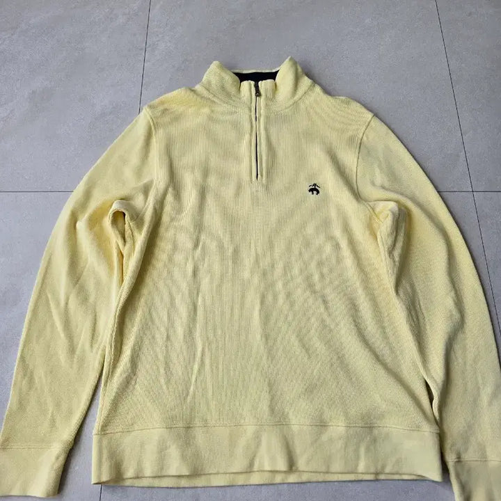 [BUNJANG] Brooks Brothers Half-Zip Up Yellow M Size / 브룩스 브라더스 하프집업 M100 옐로우