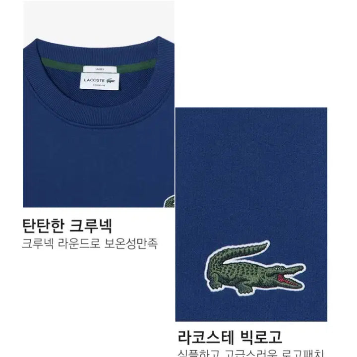 [BUNJANG] 라코스테 빅크록 남여공용 맨투맨 티셔츠 (새제품) / 라코스테 빅크록 남여공용 맨투맨 티셔츠 (새제품)