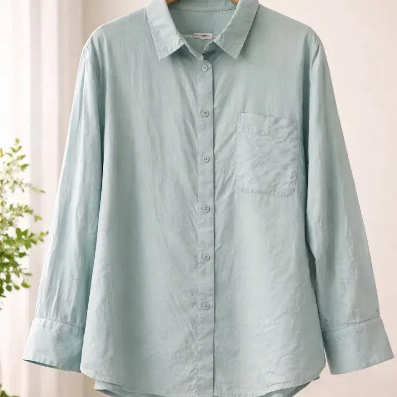 [BUNJANG] Designer Mint Cotton Shirt / 디자이너 민트 면 셔츠 88사이즈 (556677가능)