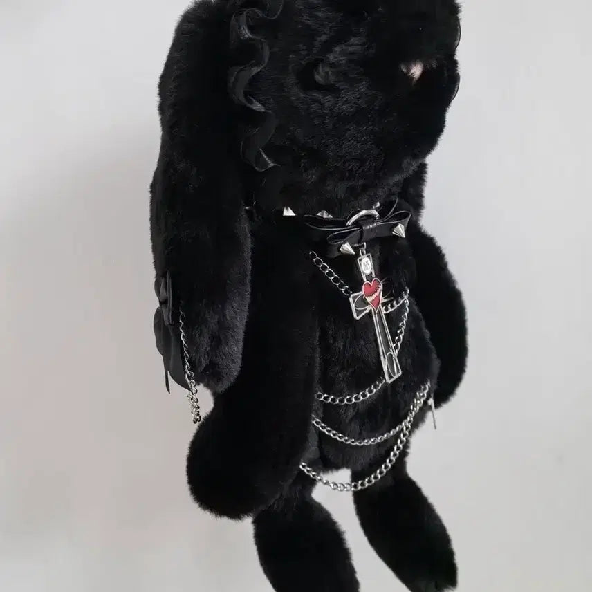 [BUNJANG] Lolita Black Rabbit Doll Shoulder Bag / 로리타 지뢰계 고딕 로리타 검은 토끼 인형 숄더백