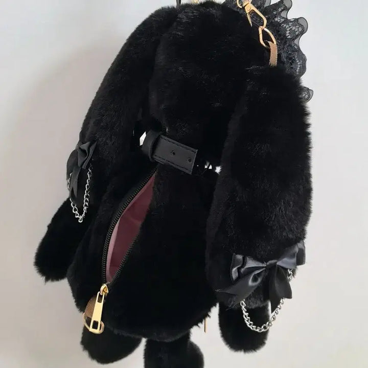 [BUNJANG] Lolita Black Rabbit Doll Shoulder Bag / 로리타 지뢰계 고딕 로리타 검은 토끼 인형 숄더백