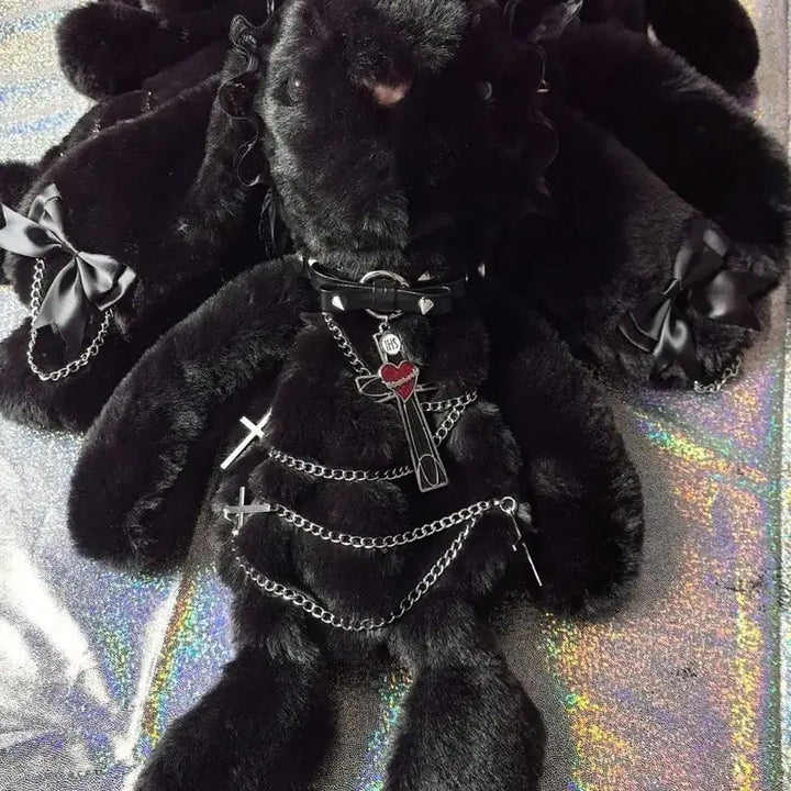 [BUNJANG] Lolita Black Rabbit Doll Shoulder Bag / 로리타 지뢰계 고딕 로리타 검은 토끼 인형 숄더백