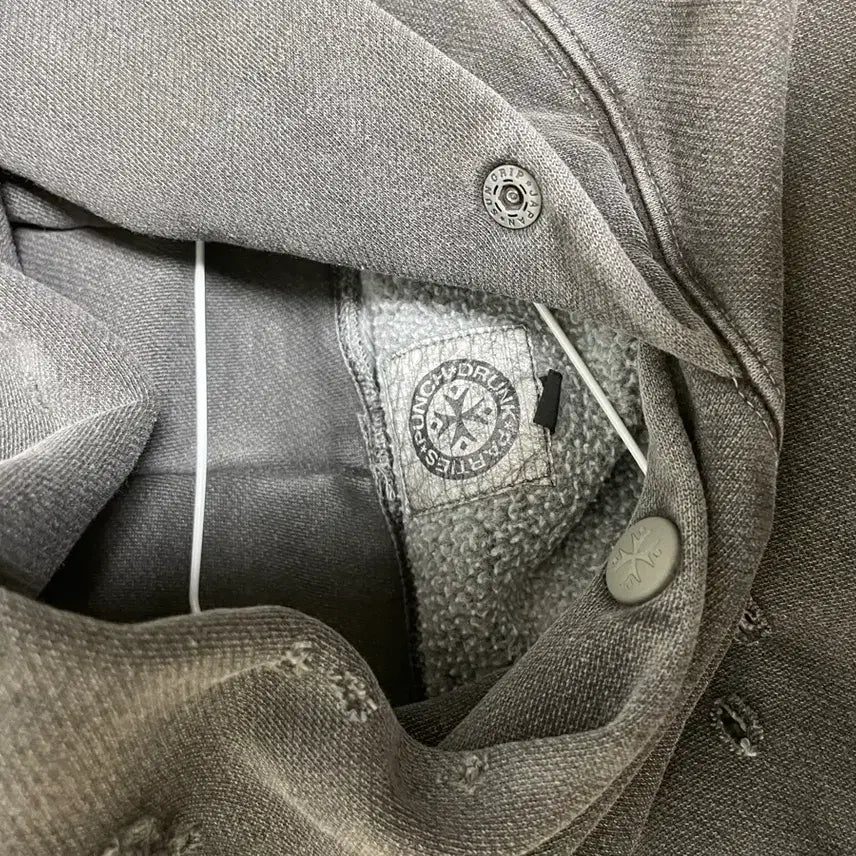 [BUNJANG] Punchdrunk Partys Charcoal Hoody / 펀치드렁크파티즈 결속 후드티 차콜 1사이즈