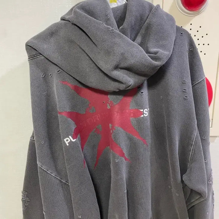 [BUNJANG] Punchdrunk Partys Charcoal Hoody / 펀치드렁크파티즈 결속 후드티 차콜 1사이즈