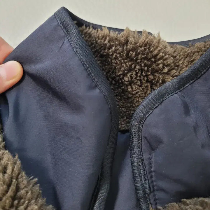 [BUNJANG] Unbranded Reversible Long Fleece Coat Jacket / 카키,블랙 양면 롱뽀글이 양털 코트 자켓