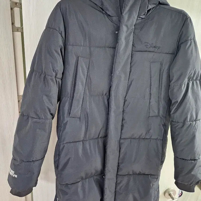 [BUNJANG] Disney Long Padded Coat Black M Unisex / 디즈니 롱패딩 코트 블랙 M 95남여 공용