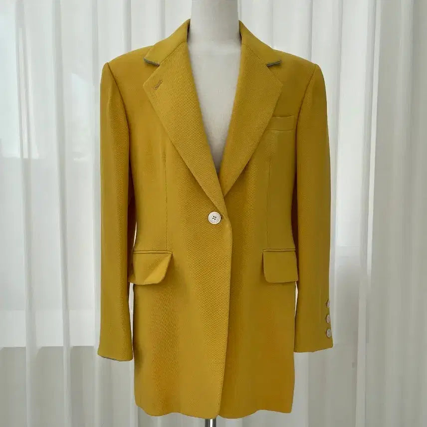 [BUNJANG] Hermes Yellow Wool Blazer 44 / 에르메스 옐로우 울 블레이저 44