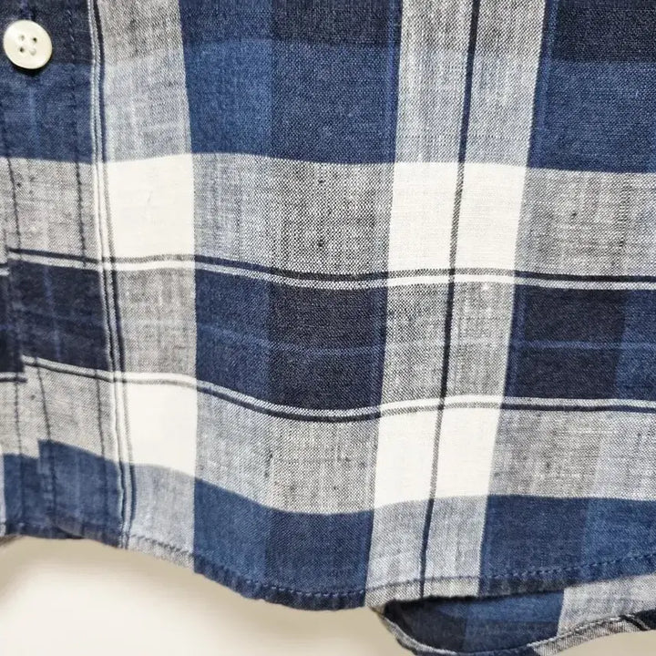 [BUNJANG] Lacoste Linen Multi Check Long Sleeve Shirt / 남성 라코스테 린넨 마 멀티 체크 긴팔 남방 셔츠