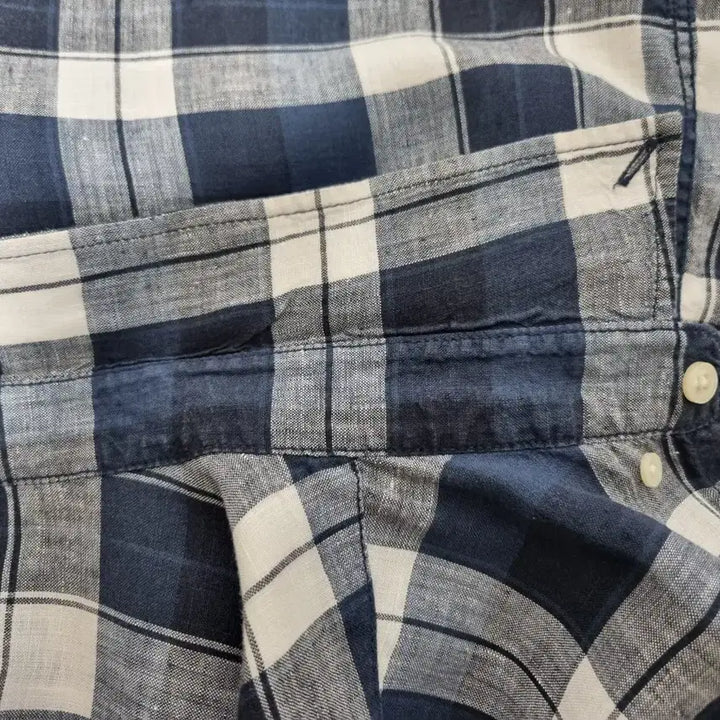 [BUNJANG] Lacoste Linen Multi Check Long Sleeve Shirt / 남성 라코스테 린넨 마 멀티 체크 긴팔 남방 셔츠