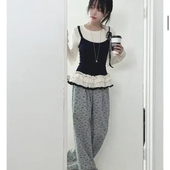 [BUNJANG] Kimahop Aftermonday Layered Frill Bustier Top / 레이어드 프릴 뷔스티에 티셔츠 김아홉 에프터먼데이 빈티지 모리걸