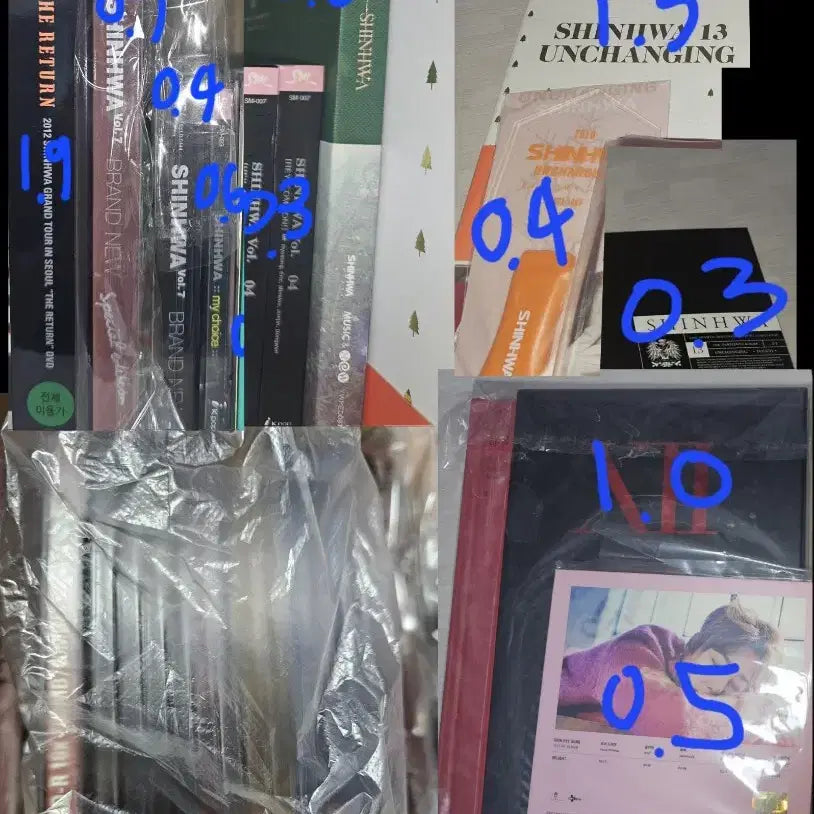 [SOLD OUT] 신화 앨범 일괄 판매(멤버 앨범 포함, 응원봉, 사진 속 가격 신경X)