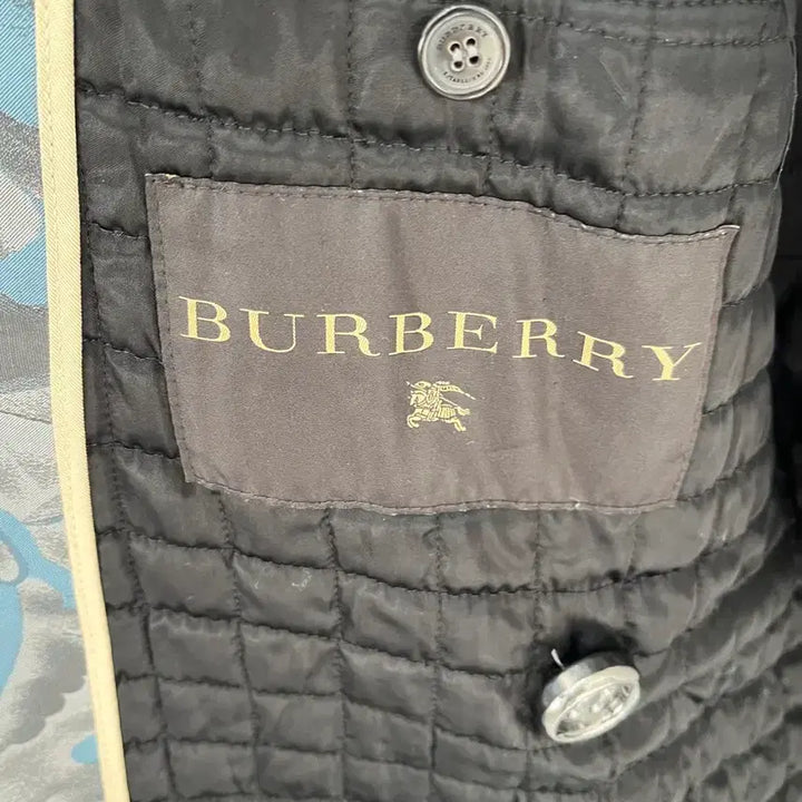 [BUNJANG] Burberry Prosum Leaf Pattern Trench Coat / 버버리 프로섬 블루 그레이 나뭇잎 패턴 트렌치코트 66(L) 정품