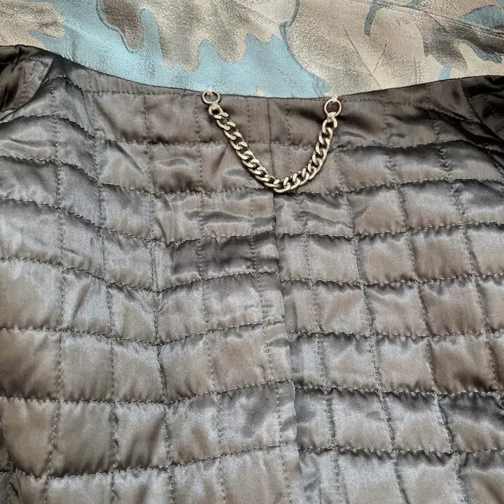 [BUNJANG] Burberry Prosum Leaf Pattern Trench Coat / 버버리 프로섬 블루 그레이 나뭇잎 패턴 트렌치코트 66(L) 정품
