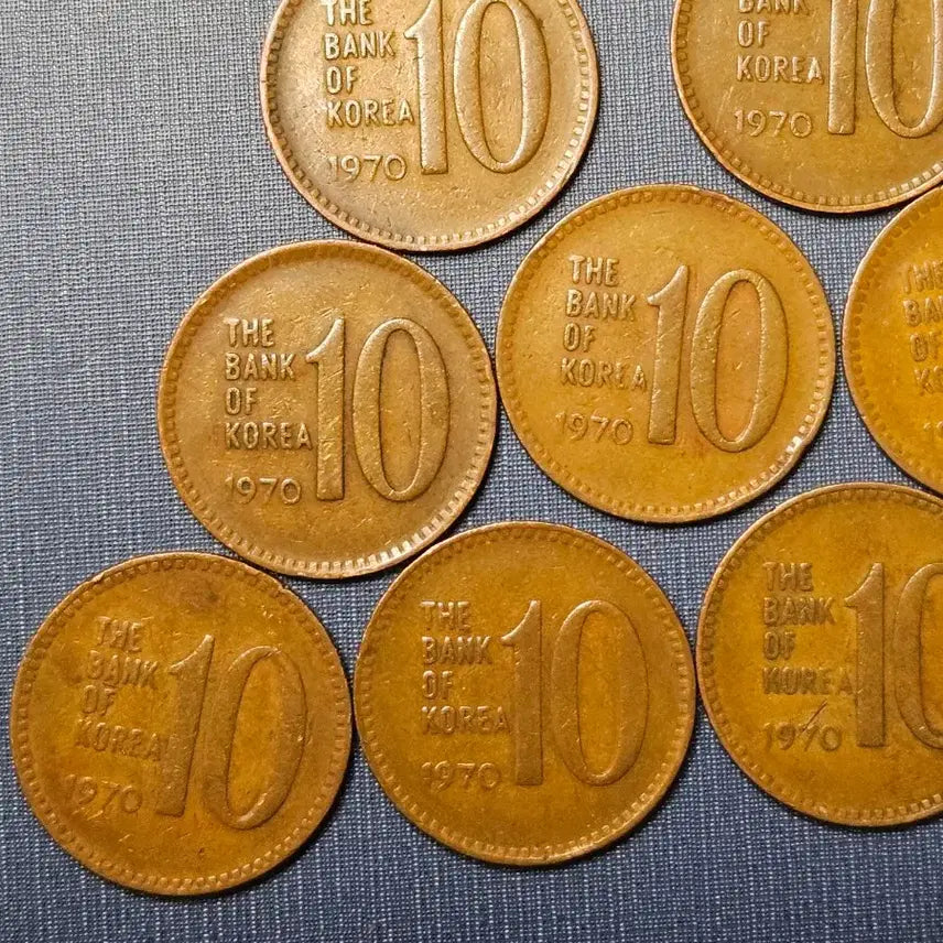 [BUNJANG] 1970년10원적동화 극미품10점 / 1970년10원적동화 극미품10점