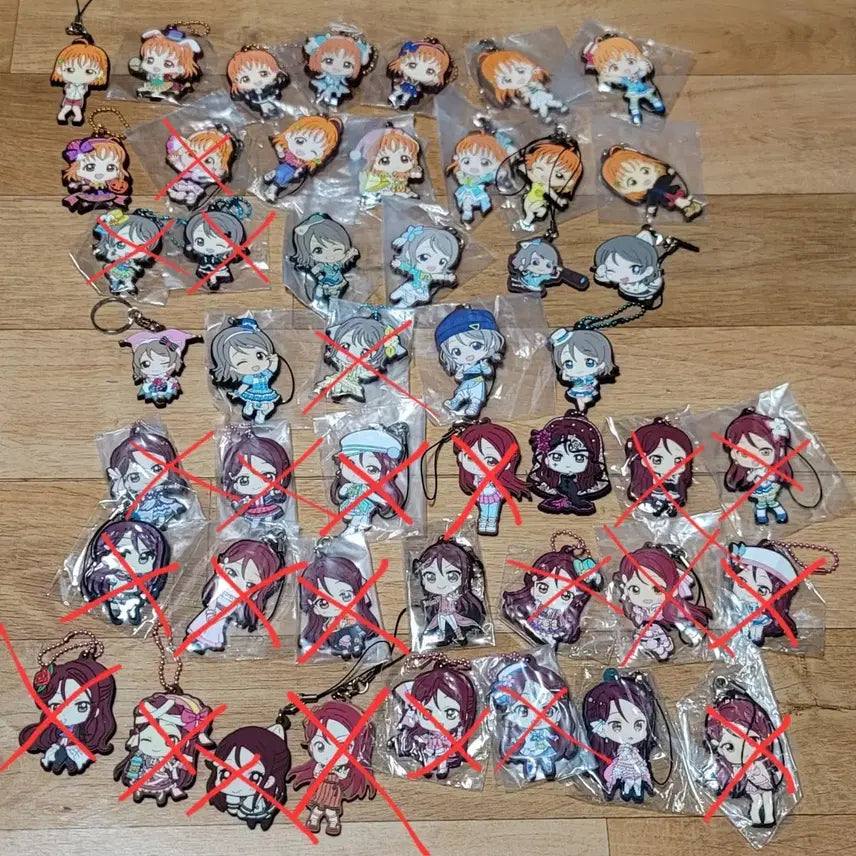 [BUNJANG] Love Live! Sunshine! Rubber Strap Set / 러브라이브 선샤인 치카 &amp; 요우 &amp; 리코 러버 스트랩 판매합니다