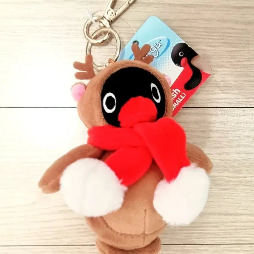 [BUNJANG] Pingu Rudolph Plush Doll Keyring / 정품 핑구 루돌프 인형 키링 팝니다~