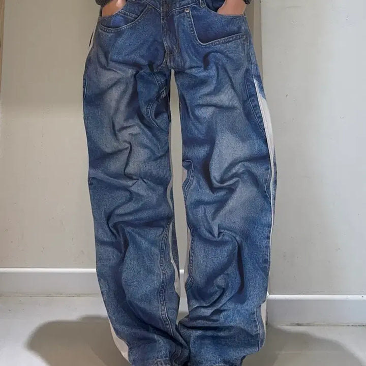 [BUNJANG] Typingmistake Digital Printing Denim Pants / 타이핑미스테이크 디지털 프린팅 데님 팬츠