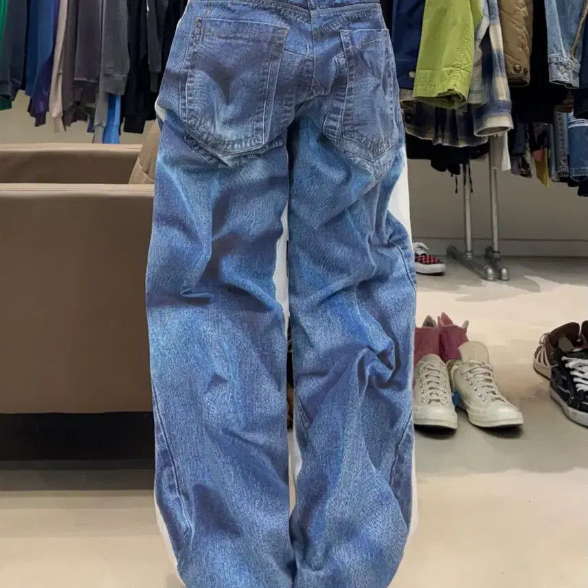 [BUNJANG] Typingmistake Digital Printing Denim Pants / 타이핑미스테이크 디지털 프린팅 데님 팬츠