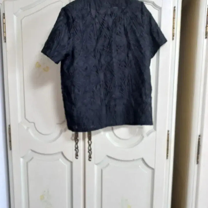 [BUNJANG] Black Patterned Collar Jacket (Women&