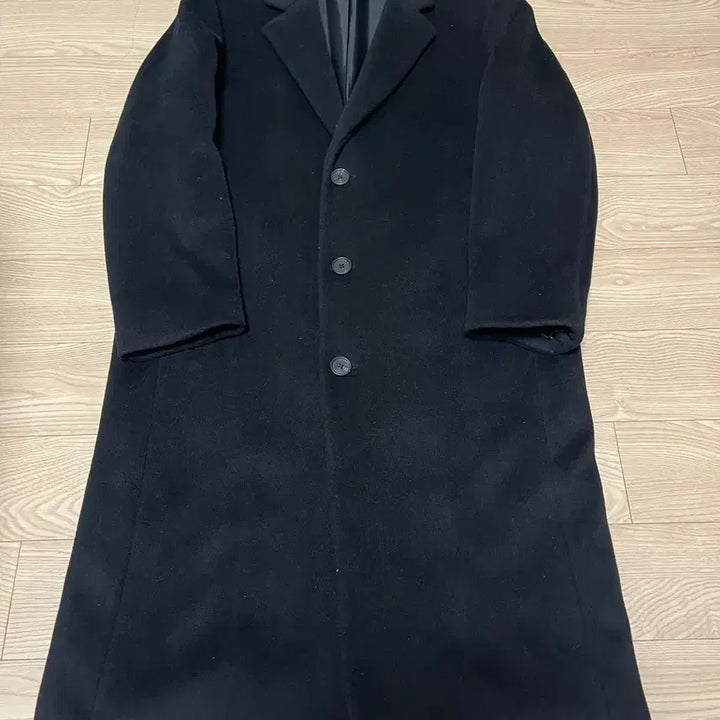 [BUNJANG] Cashmere Blend Oversized Single Coat [Black] / 캐시미어 블렌드 오버사이즈 싱글 코트 [블랙]