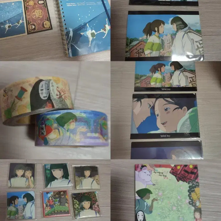 [BUNJANG] Ghibli Spirited Away Bundle Set of Goods / [일괄] 지브리 센과 치히로 굿즈 모음 (노트, 엽서, 마테 등)