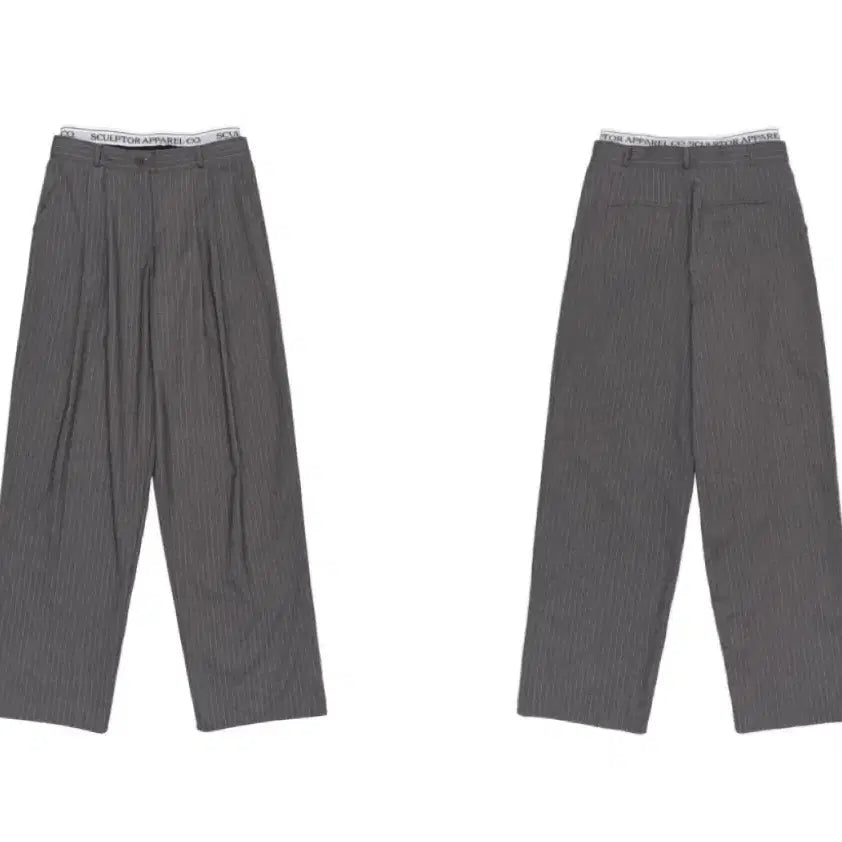 [BUNJANG] Sculptor Stripe Low-Rise Slacks Pants / (제니바지)스컬프터 스트라이프 로우라이즈 슬랙스