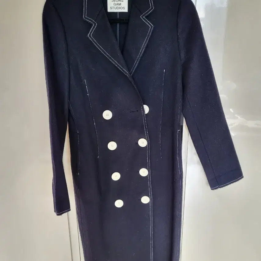 [BUNJANG] Stitch Line Double-Button Coat / 스티치 라인 코트 고퀄